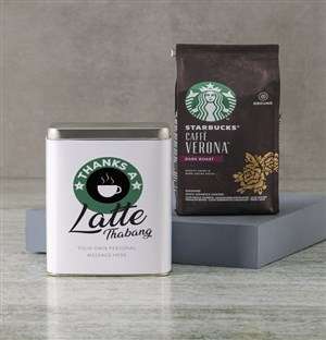 Personalised Starbucks Thank You Coffee Tin