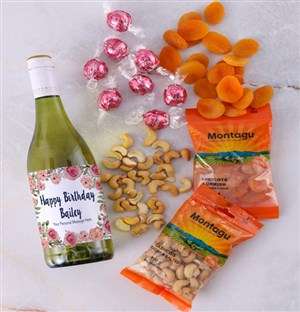 Personalised Floral Gourmet Birthday Hamper