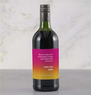 Personalised Thank You Mom Red Wine