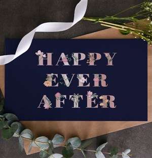 Personalised Happy Ever After Wedding Card