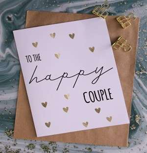 Personalised Happy Couple Wedding Card