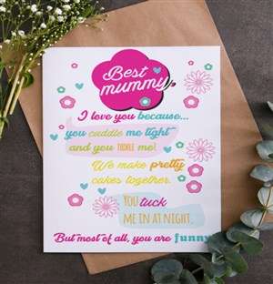 Personalised Cute Best Mummy Card