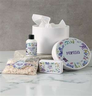 Personalised Blue Floral Pamper Box