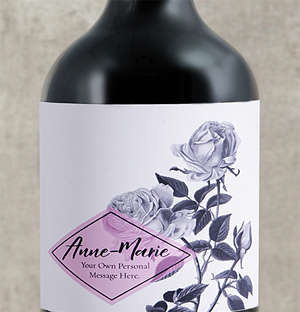 Personalised Purple Rose Wine