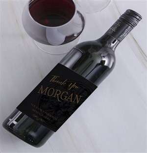 Personalised Vintage Thank You Wine