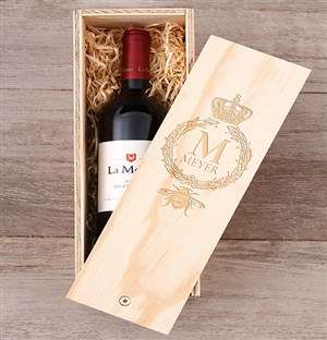 Personalised Crown Wreath Wine Crate