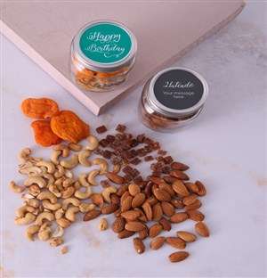 Personalised Birthday Fruit and Nut Jar Set