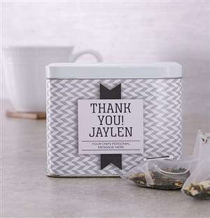 Personalised Thank You Tea Tin
