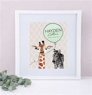 Personalised Framed Animal Print