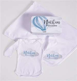 Personalised Blue Air Balloon Spoils Gift