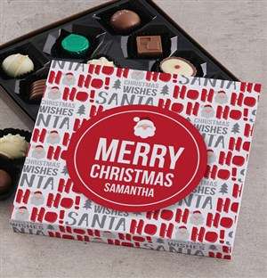 Personalised Ho Ho Christmas Choc Tray