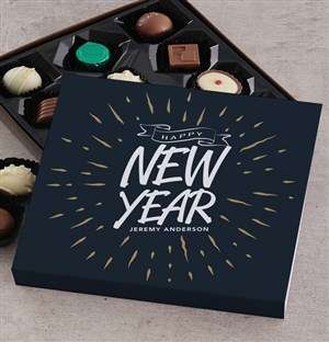 Personalised Happy New Year Choc Tray