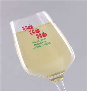Personalised Ho Ho Wine Glass