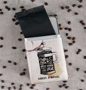 Personalised Love and Romance Coffee Tin