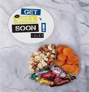 Personalised Get Well Fruit and Nut Tub
