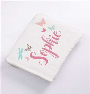 Personalised Butterflies Baby Fleece Blanket