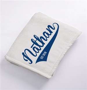 Personalised Baseball Fleece Blanket