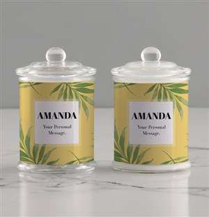 Personalised Leafy Candle Jar