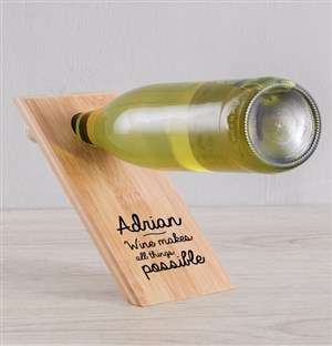 With Wine Personalised Wine Bottle Holder