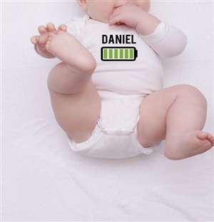 Personalised Charged Baby Onesie