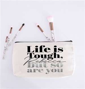 Personalised Life Is Tough Cosmetic Bag