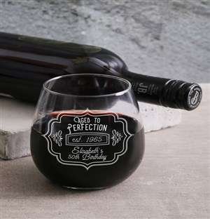 Personalised Perfectly Aged Wine Glass