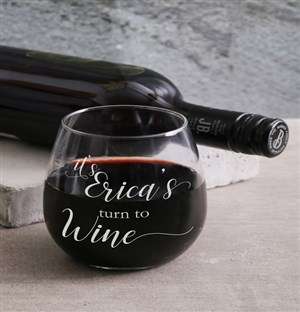 Personalised Your Turn Wine Glass