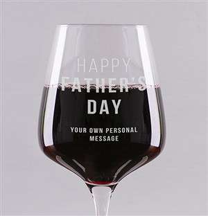 Personalised Fathers Day Wine Glass