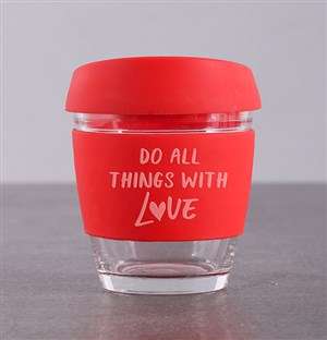 Personalised Do Things With Love Travel Mug