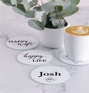 Personalised Happy Couple Coasters
