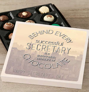 Personalised Secretarys Day Choc Tray