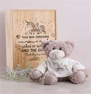 Personalised Unicorn Teddy in Box