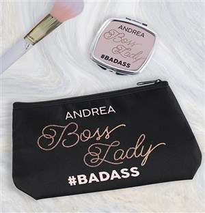 Personalised Boss Lady Cosmetic Bag