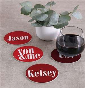 Personalised You and Me Coasters