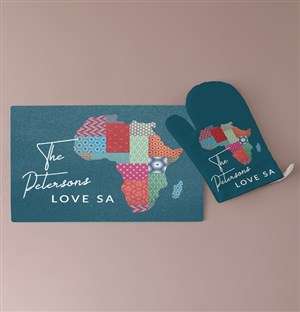 Personalised Africa Glass Chopping Board