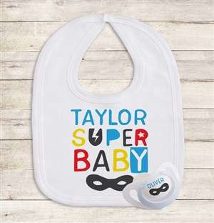 Personalised Hero Baby Gift Set
