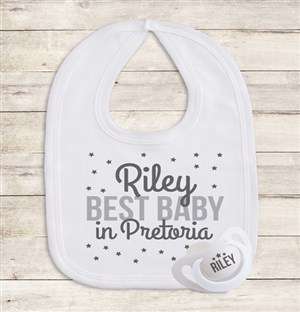 Personalised Grey Stars Gift Set