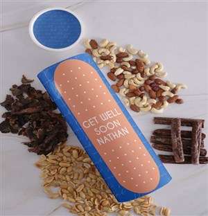 Personalised Get Well Biltong and Nut Tube