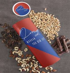 Personalised Congrats Biltong and Nut Tube