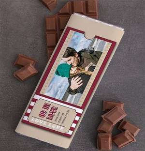 Personalised Photo Ticket 300g Chocolate Slab