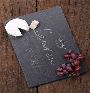 Personalised Queen Of Cakes Slate Board