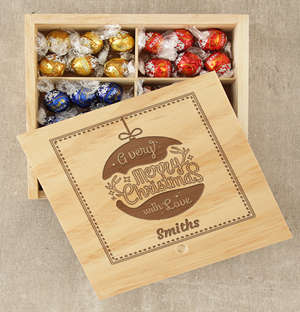 Personalised Christmas Love Lindt Box