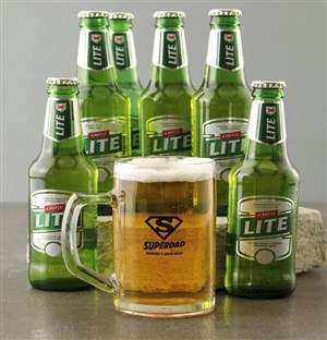 Personalised Superdad Beer Mug