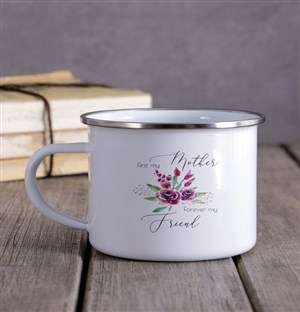 Personalised Mother And Friend Floral Camper Mug
