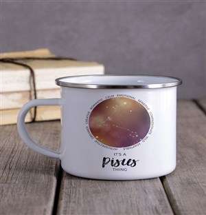 Personalised Star Sign Monogram Camper Mug