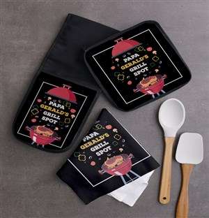 Personalised Papa Grill Kitchen Set
