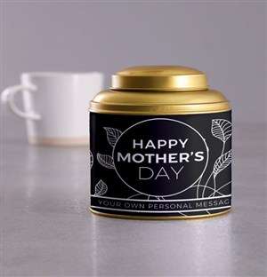 Personalised Mothers Day Gold Tea Tin