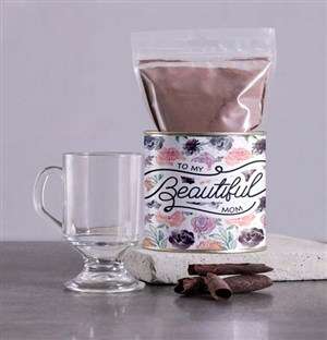 Personalised Beautiful Mom Hot Choc Floral Tin
