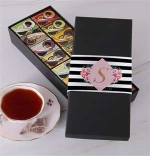 Personalsied Striped Initial Tin