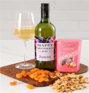 Personalised Fruits And Nuts Wine Hamper